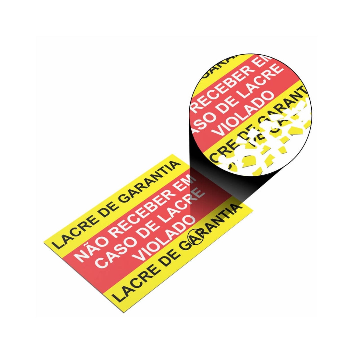 Adesivo Casca de Ovo 15x35mm - 176un - Lacre de Segurança | Gráfica Reiis