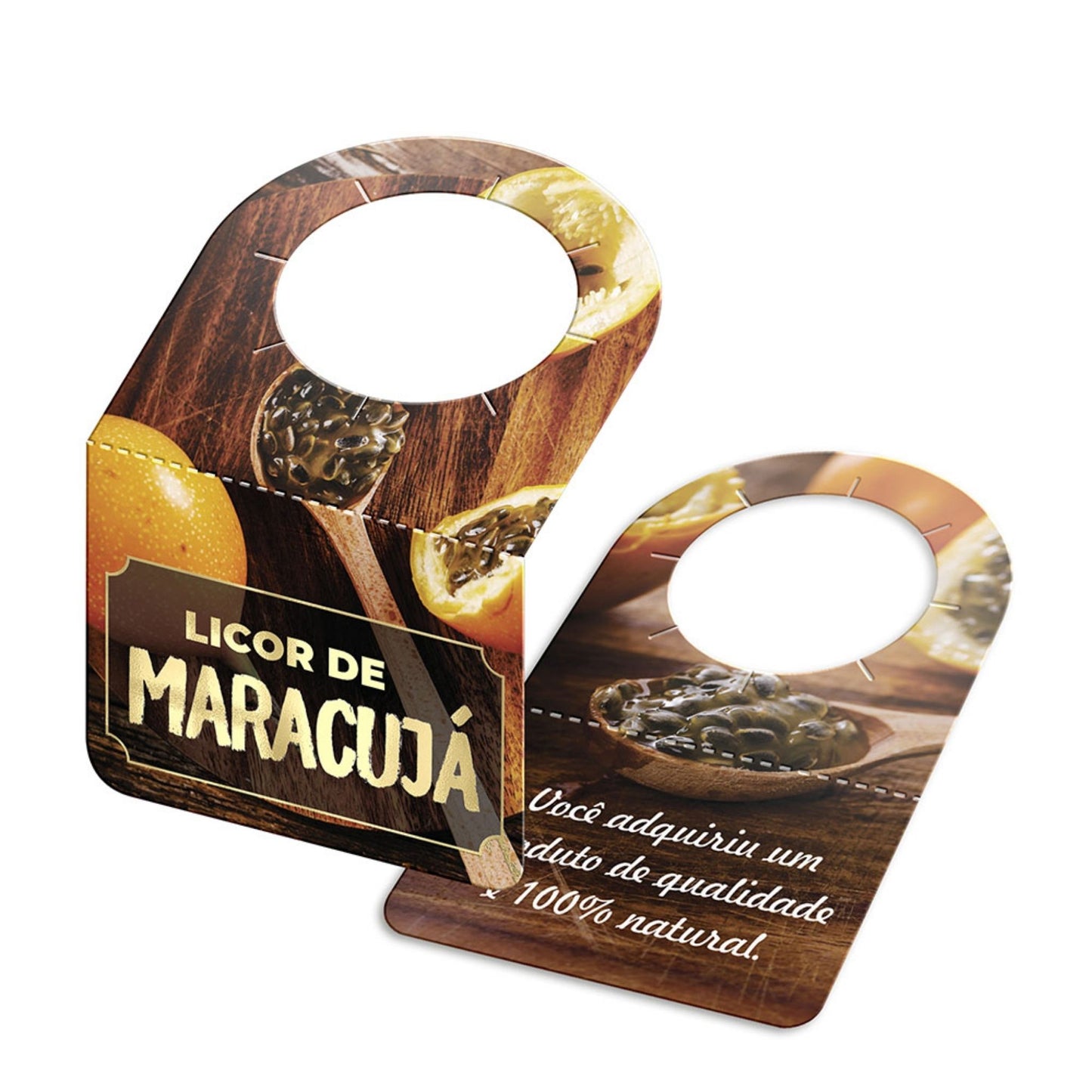 Tag para Garrafa Couchê 300g Hot Stamping – 500unid