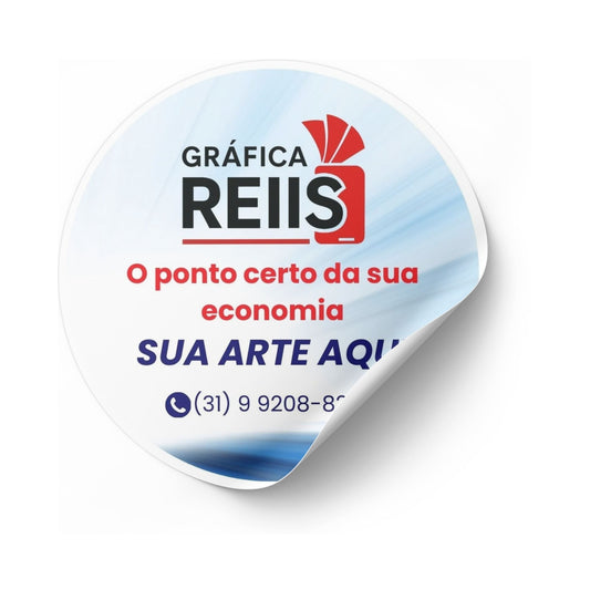 Adesivo Etiqueta Redonda Papel 53x53mm 4x0 – 520un