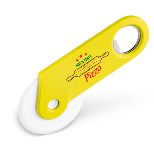 Abridor Cortador de Pizza TOKEV Amarelo – Kit com 10 Unid Personalizado