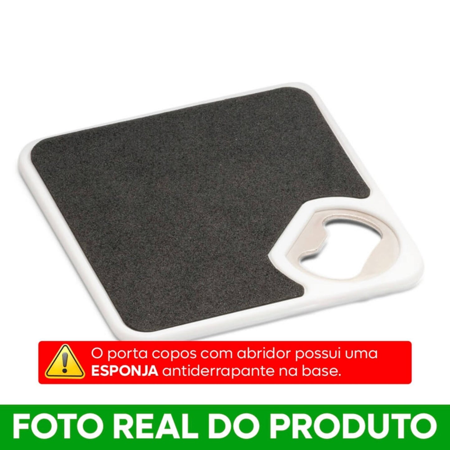 Abridor com Porta-Copo Funfaye Branco Personalizado | Kit c/ 5un