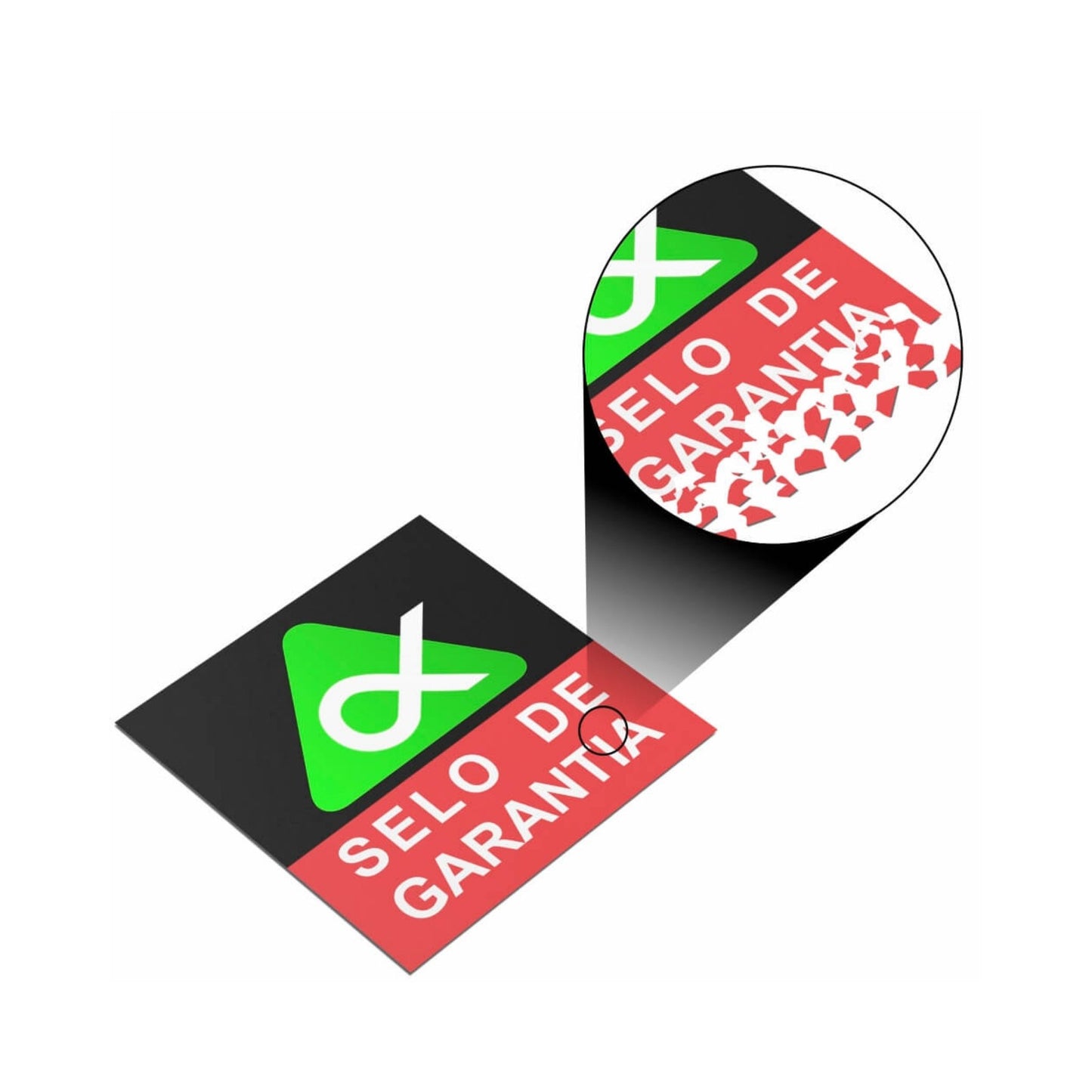 Adesivo Casca de Ovo 10x10mm - 782un - Lacre de Segurança