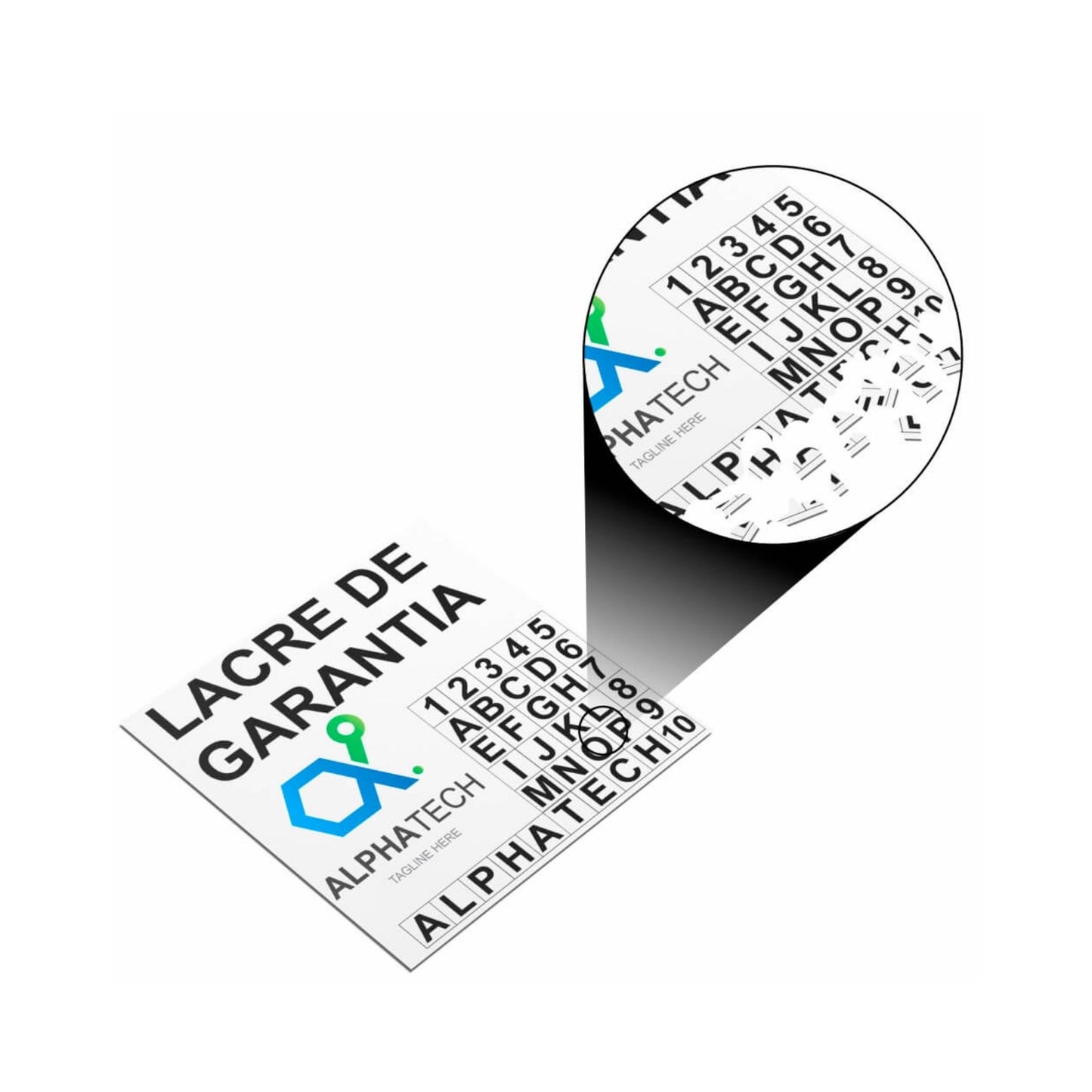 Adesivo Casca de Ovo 15x15mm - 400un - Lacre de Segurança