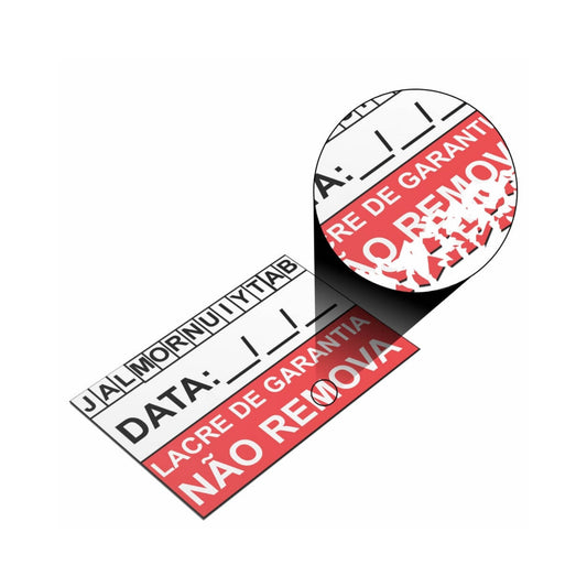 Adesivo Casca de Ovo 25x10mm - 340un - Lacre de Segurança