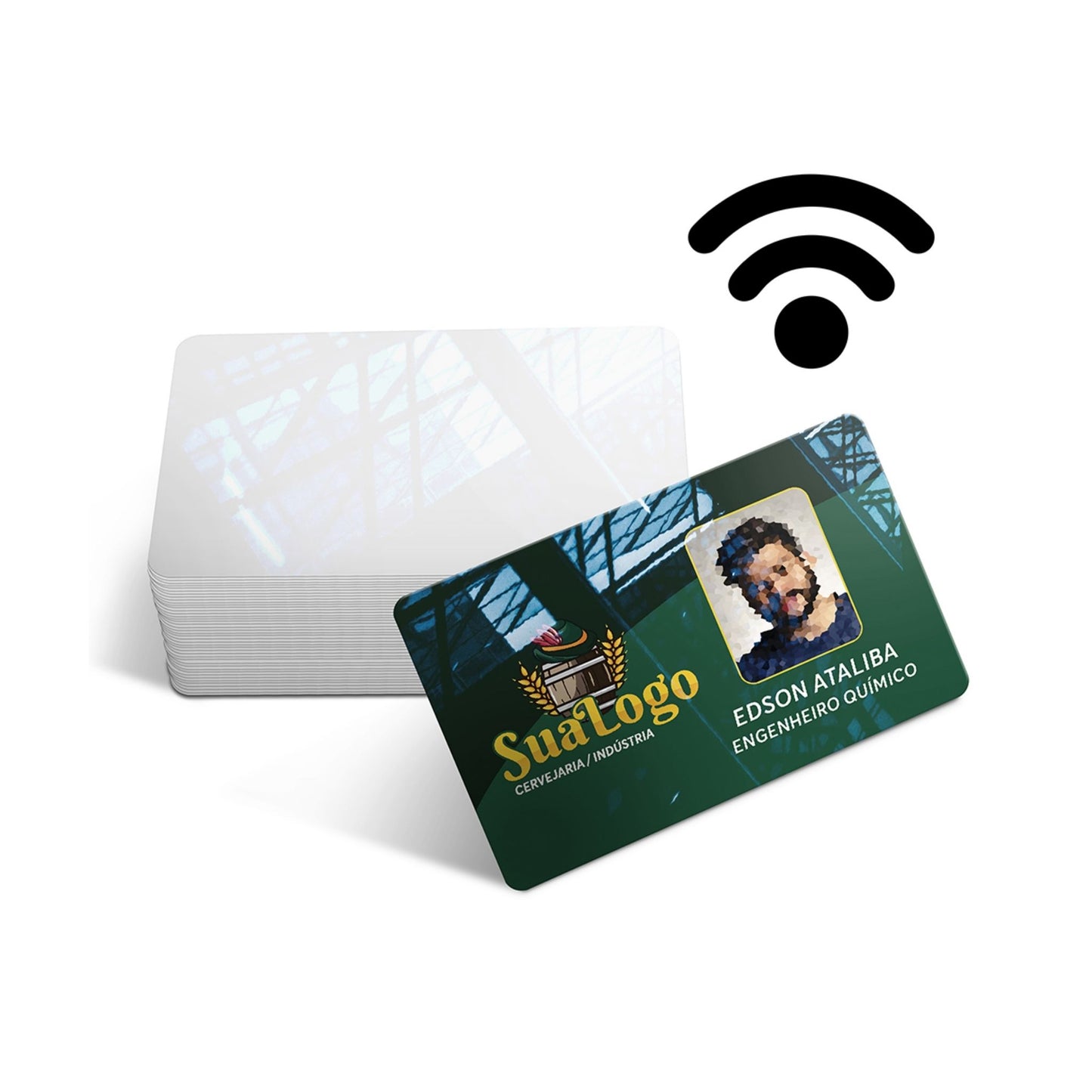 Cartão de Proximidade PVC Branco - NFC/Mifare - 10un
