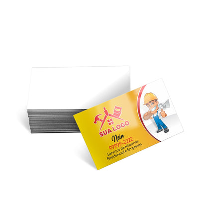 1000 Cartões de Visita Couchê 250g com Verniz UV Frente