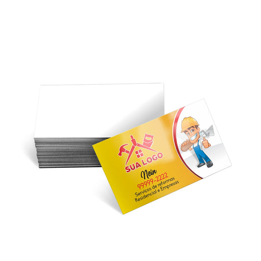 1000 Cartões de Visita Couchê 250g com Verniz UV Frente
