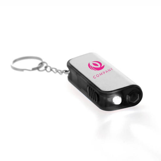 Chaveiro com LED e Ferramenta Gobo Preto Personalizado – 5 unid