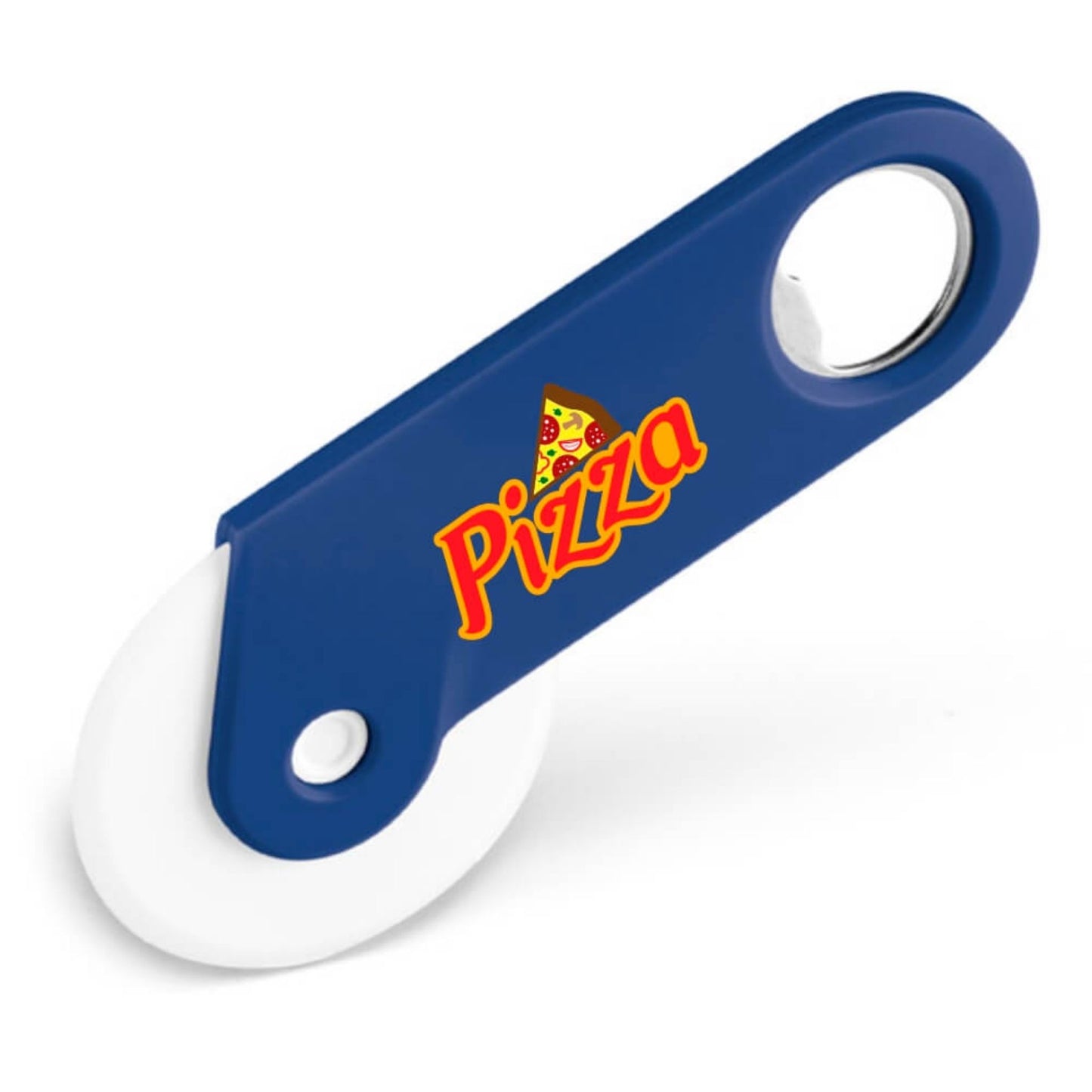 Cortador de Pizza e Abridor TOKEV Azul – Kit Personalizado (5 unid)