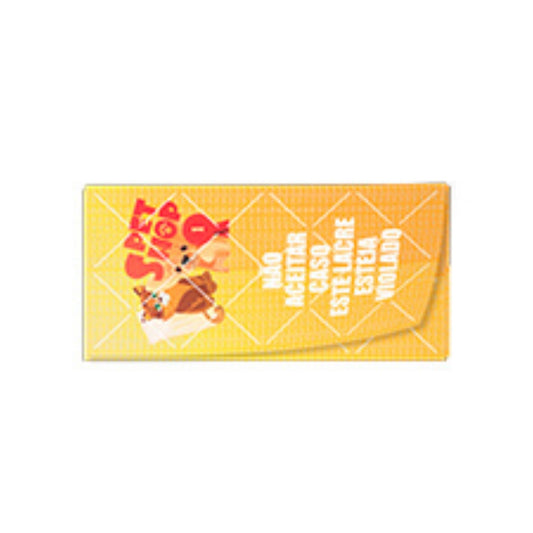 Lacre de Segurança Adesivo Papel 80g Retangular 85x40mm - 108un