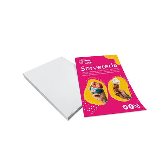 Panfleto Couchê 90g 100x140mm 4x0 – 500un