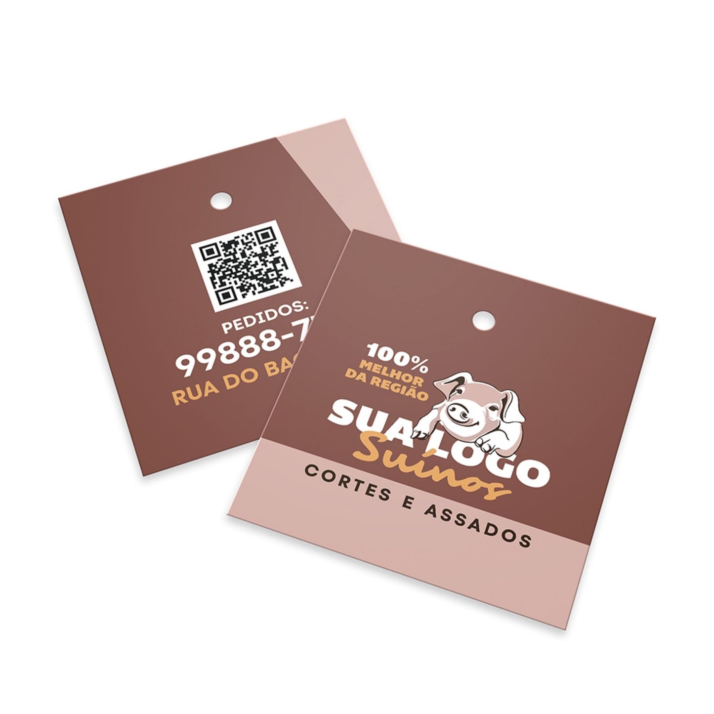 Tag Couchê 300g Sem Verniz com Furo Padrão – 250 unidades